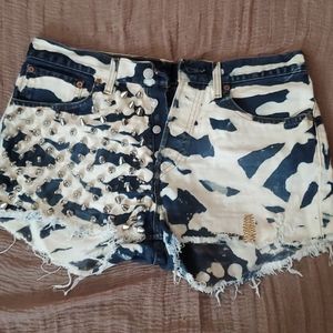 Levi's distressed denim shorts